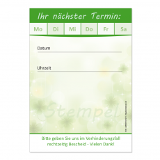 Terminblock-511 (32 Stück) Natur Grün Kleeblatt