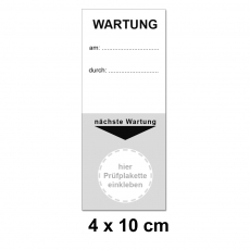 Grundplakette 40x100 - Geprüft durch