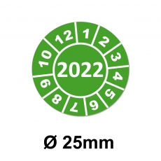 Jahresplaketten Ø 25 mm 2022 Grün