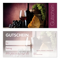 Gutschein-235 (50 Stück) Weinmotiv