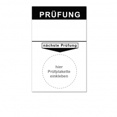 Grundplakette 30x50 - Geprüft