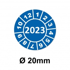 Jahresplaketten Ø 20 mm 2023 Blau
