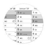 XXL Wandkalender-Grau 2019