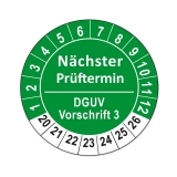 Nächster Termin - DGUV Vorschrift 3 - grün