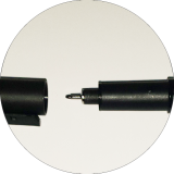 0.3mm Edding Folienstift S permanent schwarz