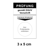 Grundplakette 30x50 - Geprüft DGUV Vorschrift