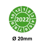 Jahresplaketten Ø 20 mm 2022 Grün