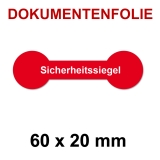 Sicherheitssiegel Dokumentenfolie VERSIEGELT rot