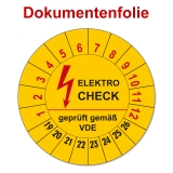 Elektro Check Ø 20 mm DOKUMENTENFOLIE