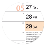 L Color-Wandkalender 2019