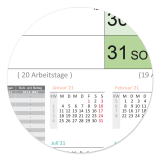 L Color-Wandkalender 2019