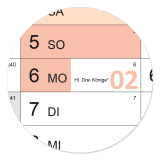 L Color-Wandkalender 2019