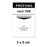 Grundplakette 30x50 - Geprüft VDE