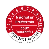 Nächster Termin - DGUV Vorschrift 3 - rot