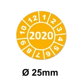 Jahresplaketten Ø 25 mm 2020 Gelb