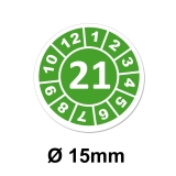 Jahresplaketten Ø 15 mm 2021 Grün