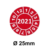 Jahresplaketten Ø 25 mm 2020 Rot