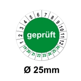 Geprüft Ø 25mm - grün