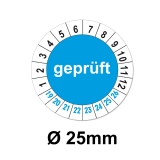 Geprüft Ø 25mm - blau