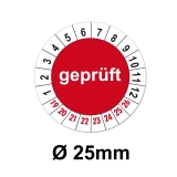 Geprüft Ø 25mm - rot