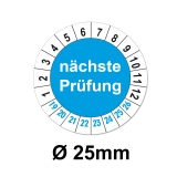 Nächste Prüfung Ø 25mm - blau